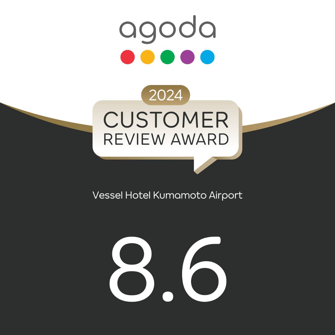 Winner of Agoda's "2024 Customer Review Award"